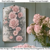 Shabby Climbing Pale Pink Roses FD9R Decoupage 薄葉紙