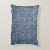 Shabby denim：ブルージーンズのテクスチャ アクセントクッション (裏面(縦))