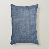 Shabby denim：ブルージーンズのテクスチャ アクセントクッション (正面(垂直))