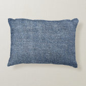Shabby denim：ブルージーンズのテクスチャ アクセントクッション (裏面)