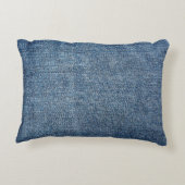 Shabby denim texture for background. Blue jeans アクセントクッション (裏面)