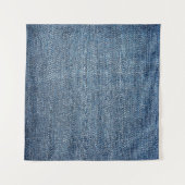 Shabby denim texture for background. Blue jeans タペストリー (正面(横))