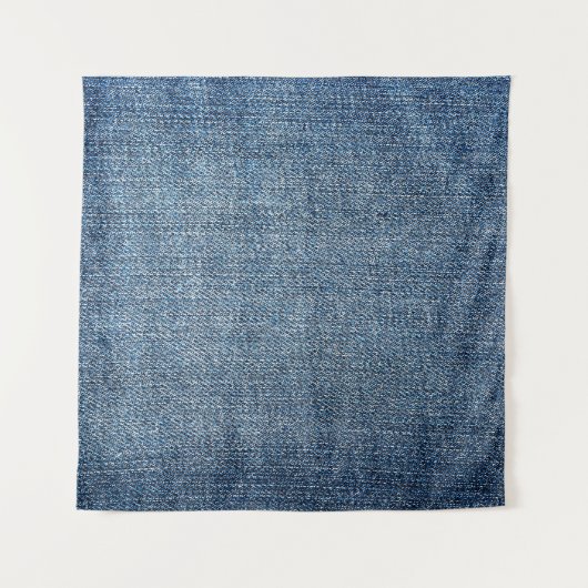 Shabby denim texture for background. Blue jeans タペストリー (正面)