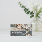 Shabby Flowers & Lace Business Card 名刺 (スタンド正面)