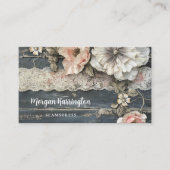 Shabby Flowers & Lace Business Card 名刺 (正面)