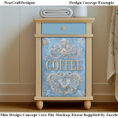 Shabby French Style Coffee Cafe Sign EY6 Decoupage 薄葉紙
