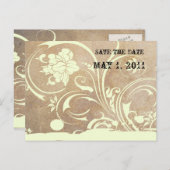 Shabby Lace日付を保存 案内ポストカード (正面/裏面)