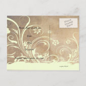 Shabby Lace日付を保存 案内ポストカード (裏面)