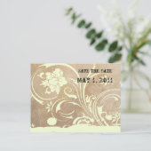 Shabby Lace日付を保存 案内ポストカード (スタンド正面)