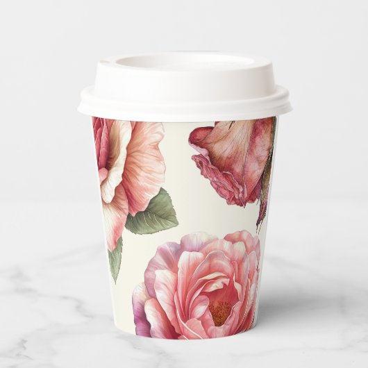 Shabby Pink Rose 紙コップ (裏面)