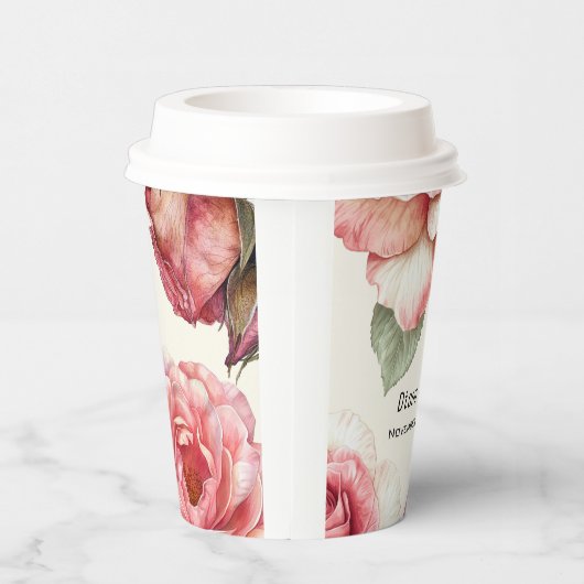 Shabby Pink Rose 紙コップ (右)