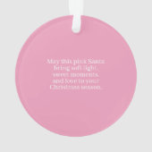 Shabby Rose Chic Pink Santa Romantic Santa オーナメント (裏面)