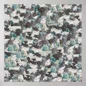 Shabby wall seamless texture backgroundart, paint, ポスター (正面)