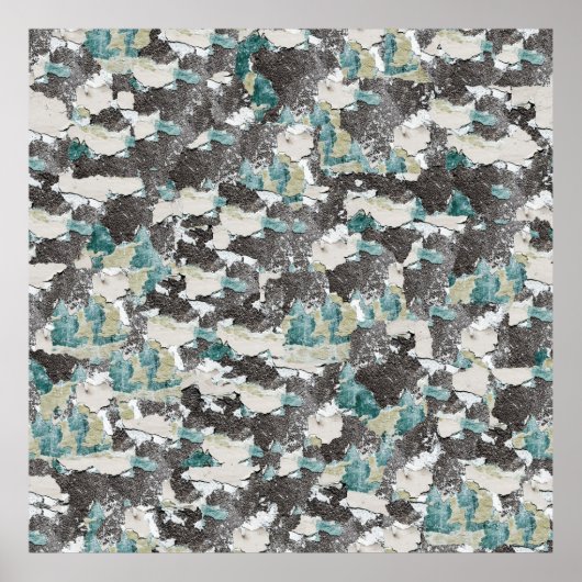 Shabby wall seamless texture backgroundart, paint, ポスター (正面)