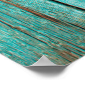 Shabby Wood Backgroundwood, beach, background, blu ポスター (角)
