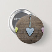 SHABBYCHICスズハートウッドデザイン 缶バッジ (正面&裏面)