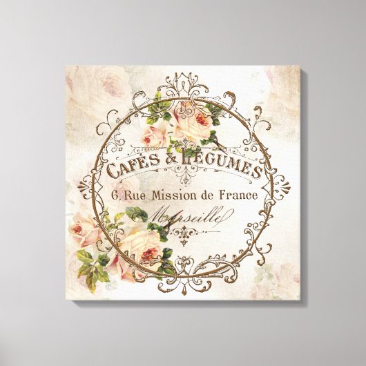 ShabbyVintageRoses3 -キャンバスプリント キャンバスプリント (正面)