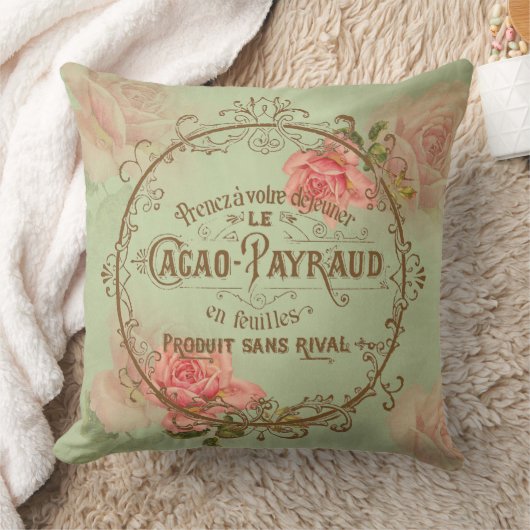 ShabbyVintageRoses3 – 枕 (ブランケット)