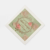 ShabbyVintageRoses3 -紙ナプキンス スタンダードランチョンナプキン (角)