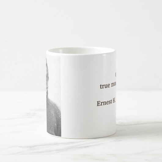 Shackletonのマグ-描き、"楽天主義"の引用文 コーヒーマグカップ (中央)