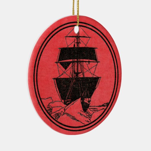 ShackletonのNimrodの表紙のクリスマス セラミックオーナメント (右)