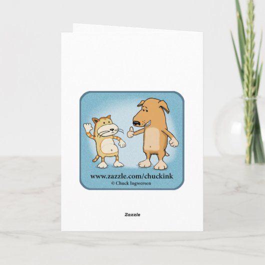 Shadeおもしろい犬カードの誕生日 カード (裏面)