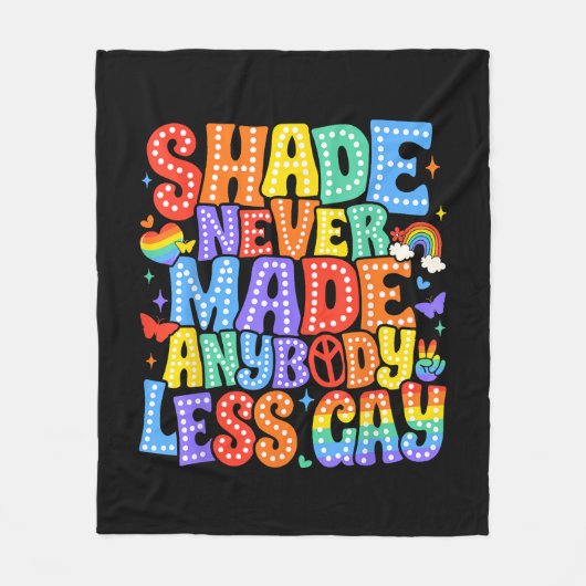 Shadeは決して誰もLGBTの月を減少させたゲイプライド フリースブランケット (正面)