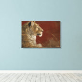 Shadeデジタル絵画の雌 キャンバスプリント (インサイチュ (ウッドフロア))