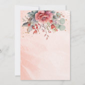 Shade Of Blush Pink Peach Dusty Blue Bridal Shower 招待状 (裏面)