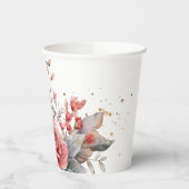 Shade Of Blush Pink Peach Dusty Blue Wedding 紙コップ (左)