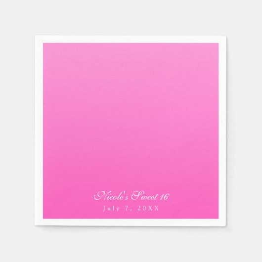 Shade of Pink シンプル モダン Minimalism パーティー スタンダードカクテルナプキン (正面)