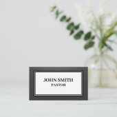 SHADED Church Pastor Black and White Business Card 名刺 (スタンド正面)