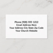 SHADED Church Pastor Black and White Business Card 名刺 (裏面)