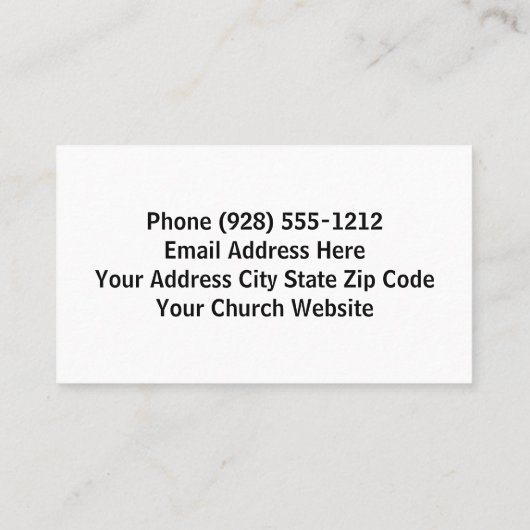 SHADED Church Pastor Black and White Business Card 名刺 (裏面)