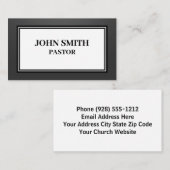 SHADED Church Pastor Black and White Business Card 名刺 (正面/裏面)