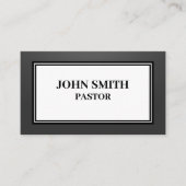 SHADED Church Pastor Black and White Business Card 名刺 (正面)