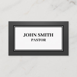 SHADED Church Pastor Black and White Business Card 名刺