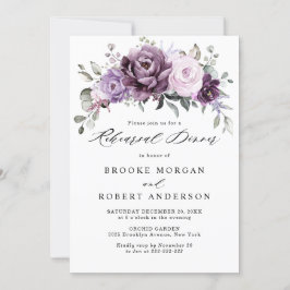 Shades ofダスティパープル開花リハーサルディナー 招待状