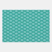 Shades ofティール（緑がかった色）誕生日ラッピング紙シート ラッピングペーパーシート (正面2)