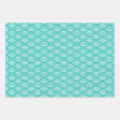 Shades ofティール（緑がかった色）誕生日ラッピング紙シート ラッピングペーパーシート (正面)