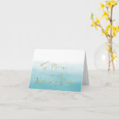 Shades of グラデーション Blue - To Mom on My Wedding Day カード (黄色い花)