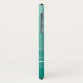 Shades of aquaグラデーションストライプパーソナライズされた Name Case-Mate iPhoneケース (裏面/左)