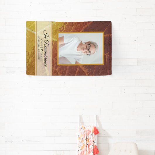 Shades of Autumn Leafお祝いオブライフ葬儀 横断幕 (インサイチュ)