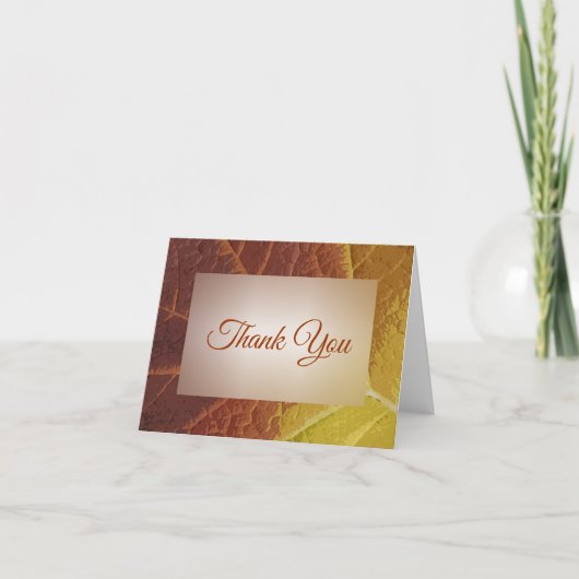 Shades of Autumn Leaf Thank You サンキューカード (正面)