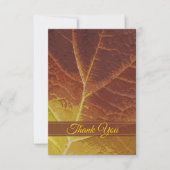 Shades of Autumn Leaf Thank You Notes – フラット 招待状 (正面)