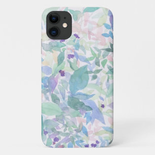 Shades of Blueフローラ電話ケース iPhone 11 ケース