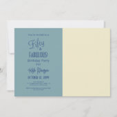 Shades Of Blue 50 & FABUOUSバースデーパーティー写真 招待状 (正面)