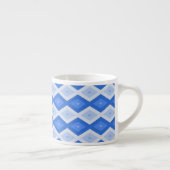 Shades of blue diamond pattern エスプレッソカップ (右)