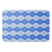 Shades of blue diamond pattern バスマット (正面)