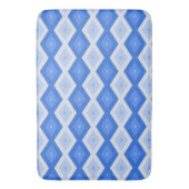 Shades of blue diamond pattern バスマット (正面縦)